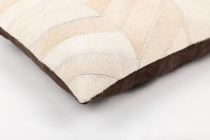 Canvello Genuine Cowhide Leather Decorative Throw Pillows - Handmade Patchwork Boho Accent Pillows For Sofa, Couch, Bed, Chair - Western Southwestern Farmhouse Pillow Covers With Feather Down Insert Included