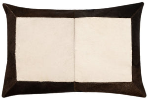Canvello Genuine Cowhide Leather Decorative Throw Pillows - Handmade Patchwork Boho Accent Pillows For Sofa, Couch, Bed, Chair - Western Southwestern Farmhouse Pillow Covers With Feather Down Insert Included)