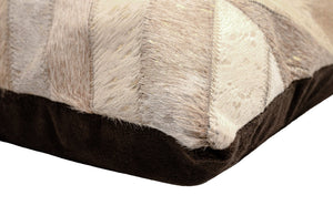 Canvello Genuine Cowhide Leather Decorative Throw Pillows - Handmade Patchwork Boho Accent Pillows For Sofa, Couch, Bed, Chair - Western Southwestern Farmhouse Pillow Covers With Feather Down Insert Included)