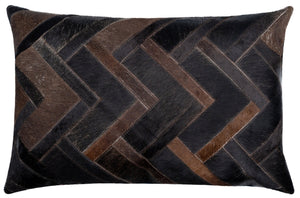 Canvello Genuine Cowhide Leather Decorative Throw Pillows - Handmade Patchwork Boho Accent Pillows For Sofa, Couch, Bed, Chair - Western Southwestern Farmhouse Pillow Covers With Feather Down Insert Included)