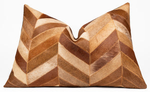Canvello Genuine Cowhide Leather Decorative Throw Pillows - Handmade Patchwork Boho Accent Pillows For Sofa, Couch, Bed, Chair - Western Southwestern Farmhouse Pillow Covers With Feather Down Insert Included