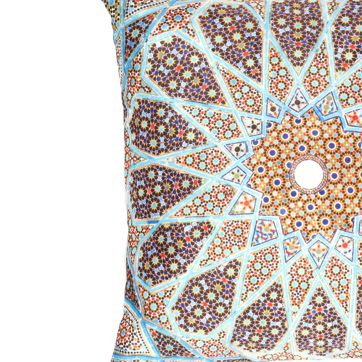Canvello Geometrical Tile Pattern Decorative Pillow - 16' X 16'