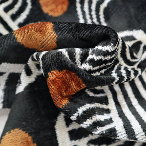 Canvello Black & Copper Silk Velvet Pillow 16x24 Handmade Luxury Lumbar Cushion