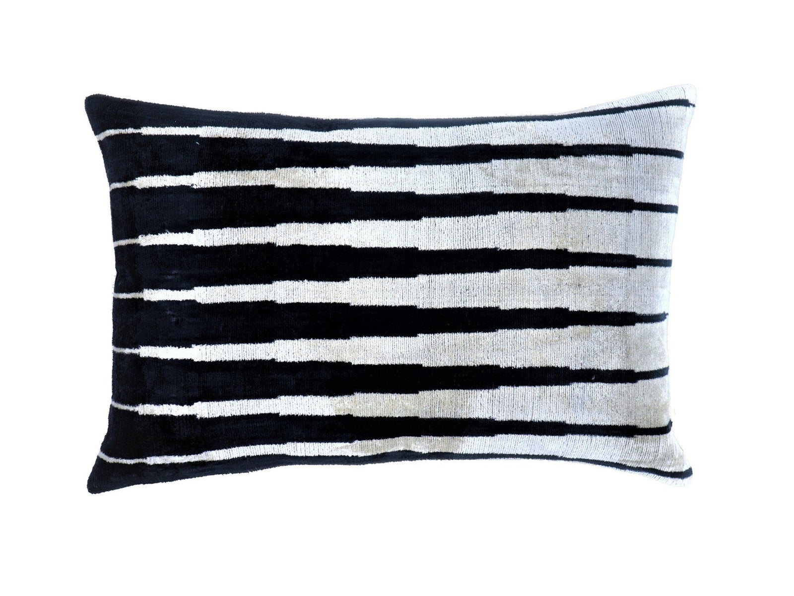 Canvello Handmade Black White Decorative Pillow and Insert | 16x24 in