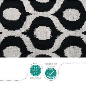 Canvello Handmade Decorative Black and White Pillows - 18x18 in