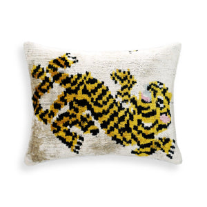 Canvello Handmade Designer Tiger Throw Pillow Down Filled - 16"X24"