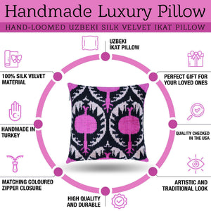 Canvello Handmade Floral Pink Throw Pillows - 16x16 inch