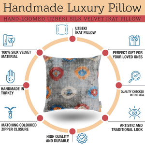 Canvello Handmade Gray Velvet Throw Pillow - 20x20