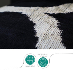 Canvello Handmade Luxury Black Square Pillow - Set of 2 |18x18|