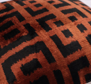 Canvello Handmade Luxury Brown Velvet Throw Pillow - 20x20