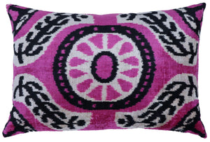 Canvello Handmade Luxury Decorative Pink with Doen Feather Pillow - 16x24in