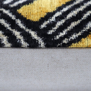 Canvello Handmade Luxury Gold Black Pillow with Down Insert - 16x24 in