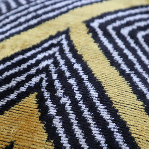 Canvello Handmade Luxury Gold Black Pillow with Down Insert - 16x24 in