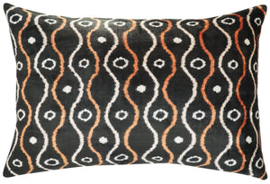 Canvello Handmade Luxury Gold Black Pillow with Down Insert - 16x24 in