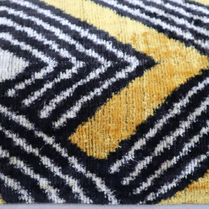 Canvello Handmade Luxury Gold Black Pillow with Down Insert - 16x24 in