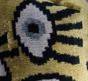 Canvello Handmade Luxury Handmade Velvet Silk Evil Eye Throw Pillow With Down Insert