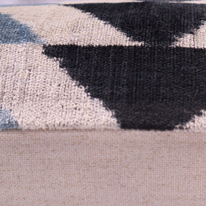 Canvello Handmade Luxury Ivory Gray Black Throw Pillow Feather Filled | 16x24