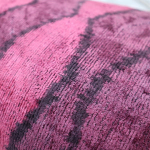 Canvello Handmade Luxury Pink Throw Pillow with Down Insert - 16x24 in