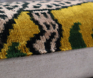 Canvello Handmade Luxury Yellow Tiger Throw Pillows - 16x24 in