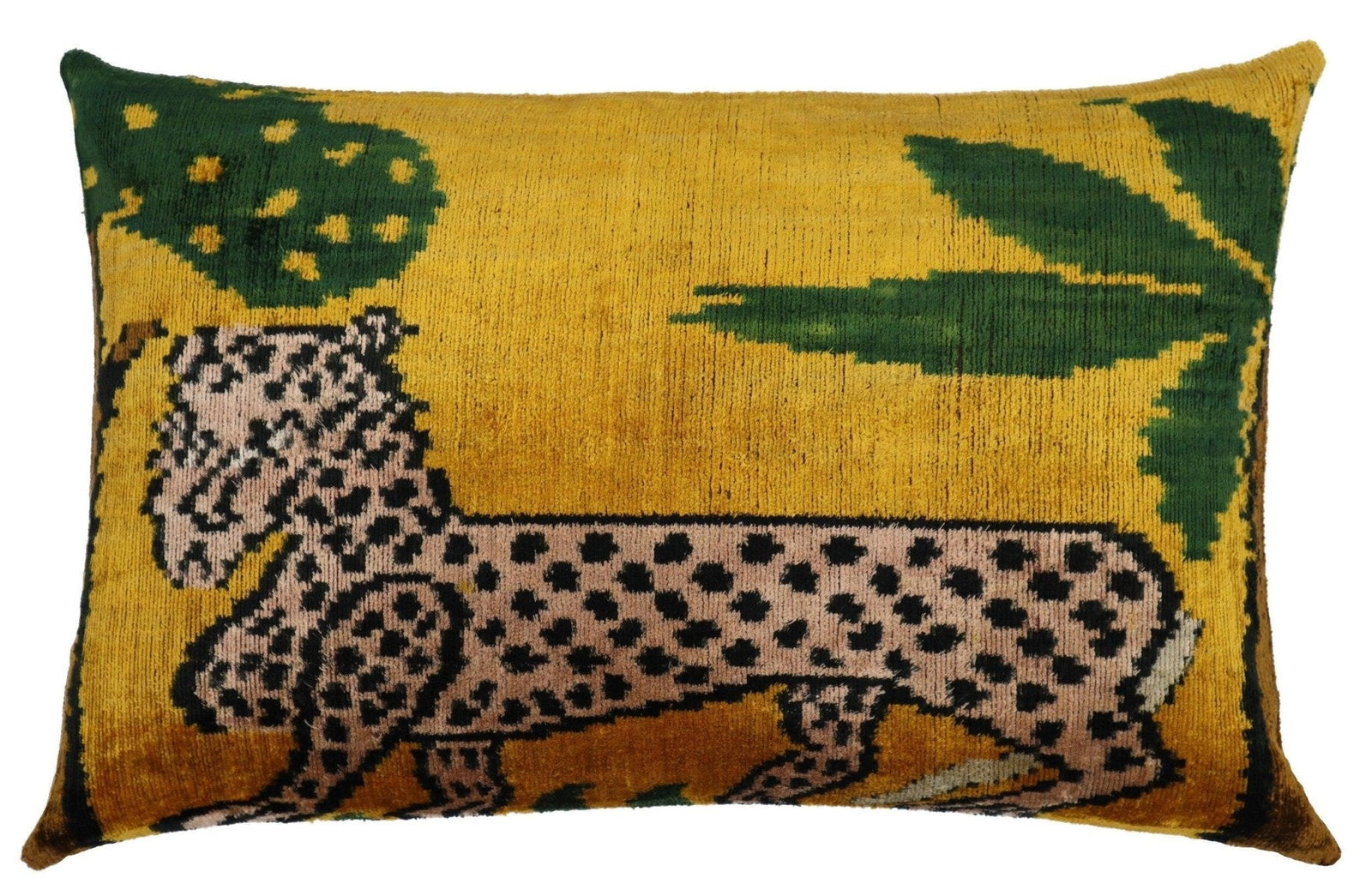 Canvello Handmade Luxury Yellow Tiger Throw Pillows - 16x24 in