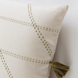 Canvello Handmade Off White Throw Pillows | 20 x20 in