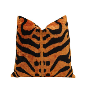 Canvello Handmade Orange Throw Pillow - 16x16 in