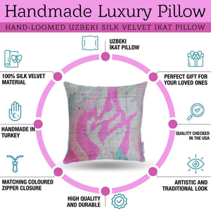 Canvello Handmade Pink Decorative Pillows - 16x16 inch