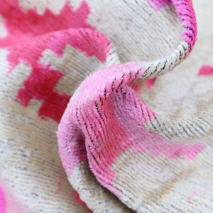 Canvello Handmade Pink start Throw Pillow with Down Insert - 18 x 18 in
