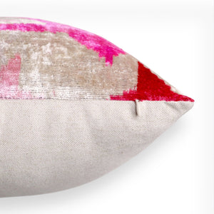 Canvello Handmade Pink start Throw Pillow with Down Insert - 18 x 18 in