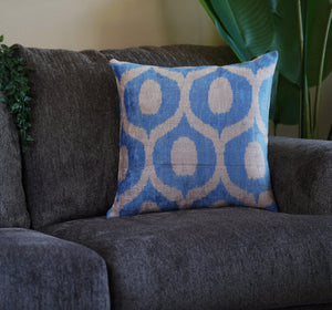 Canvello Handmade Throw Blue Pillows For Couch | 20 x 20 in (50 x 50 cm)