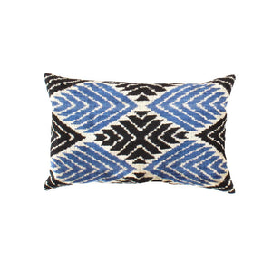 Canvello Handmade Turkish Silk Velvet Ikat pillow - 16"x24"