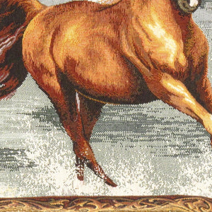 Canvello Horse French Tapestry Cushion - 20" X 20"