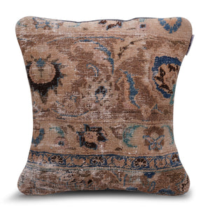 Canvello Kerman Rug Brown Throw Pillows - 18"x18"