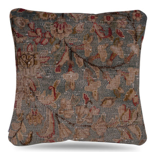 Canvello Kerman Rug Pillow With Red Pillow Covers - 16"x16"