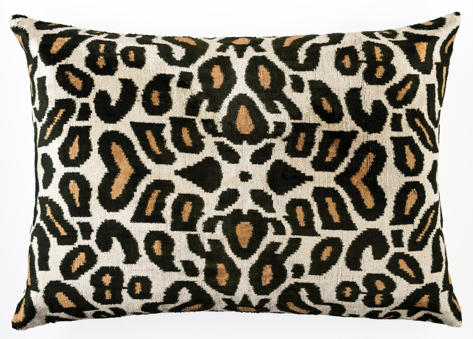 Canvello Luxurious 16x24 Handmade Velvet Silk Pillow with Premium Down Feather Insert -  Tiger Print Design