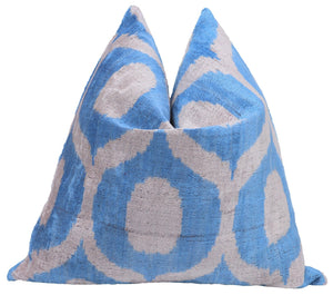 Canvello Luxurious Blue Velvet Throw Pillows - 20x20