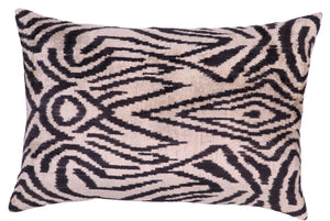 Canvello Luxury Black And Ivory Throw Pillows - 16x24