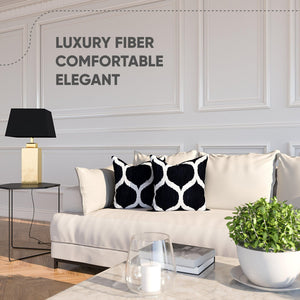 Canvello Luxury Black And White Pillows For Couch - 20x20 in