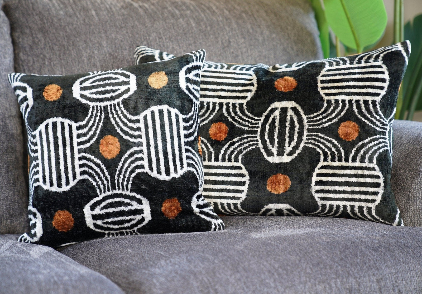 Canvello Luxury Black Pillows For Bed | 16x24 | 16x16 in |Set of 2