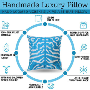 Canvello Luxury Blue Throw Pillows For Couch - 16x16 inch