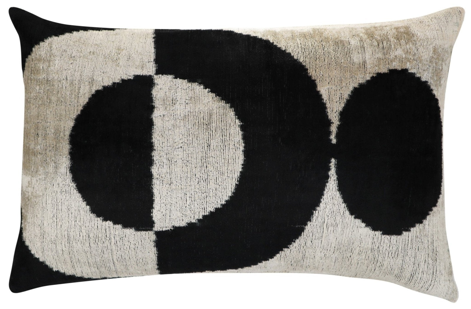 Canvello Luxury Decorative Black White Throw Pillow | 16 x 24 in (40 x 60 cm)