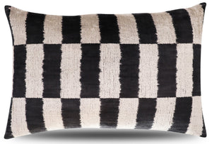 Canvello Luxury Decorative Black & White Throw Pillow | 16 x 24 in (40 x 60 cm)