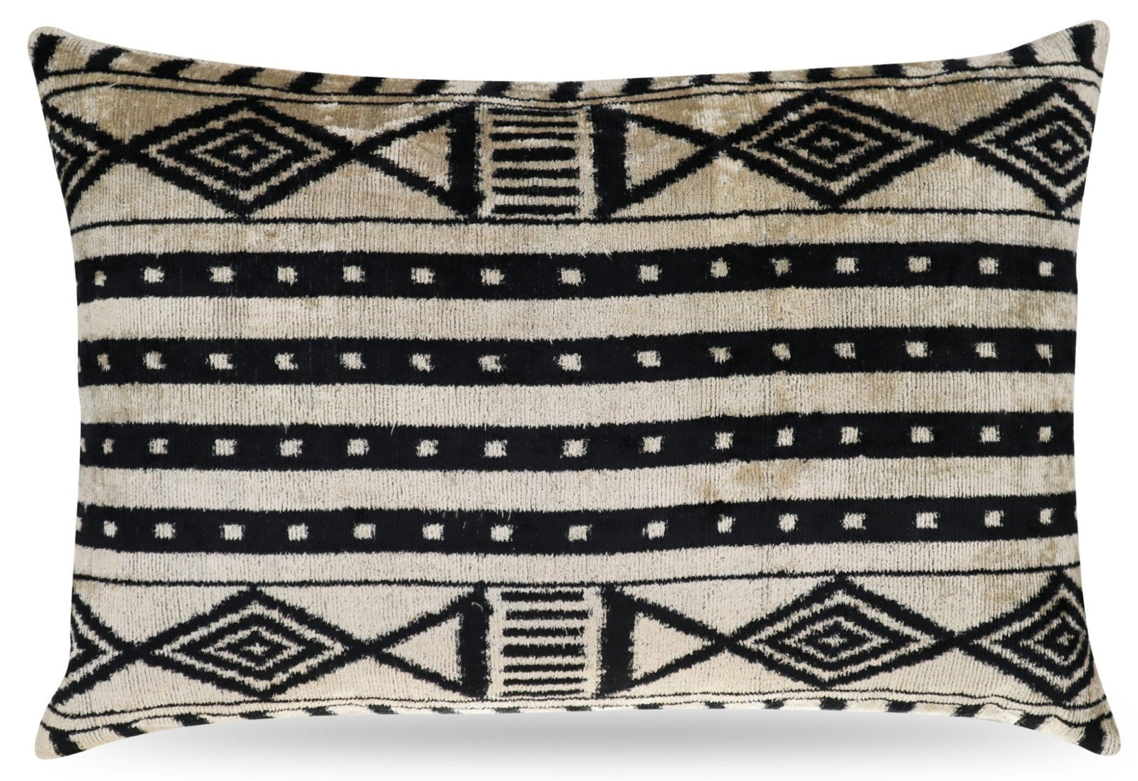 Canvello Luxury Decorative Black & White Throw Pillow | 16 x 24 in (40 x 60 cm)