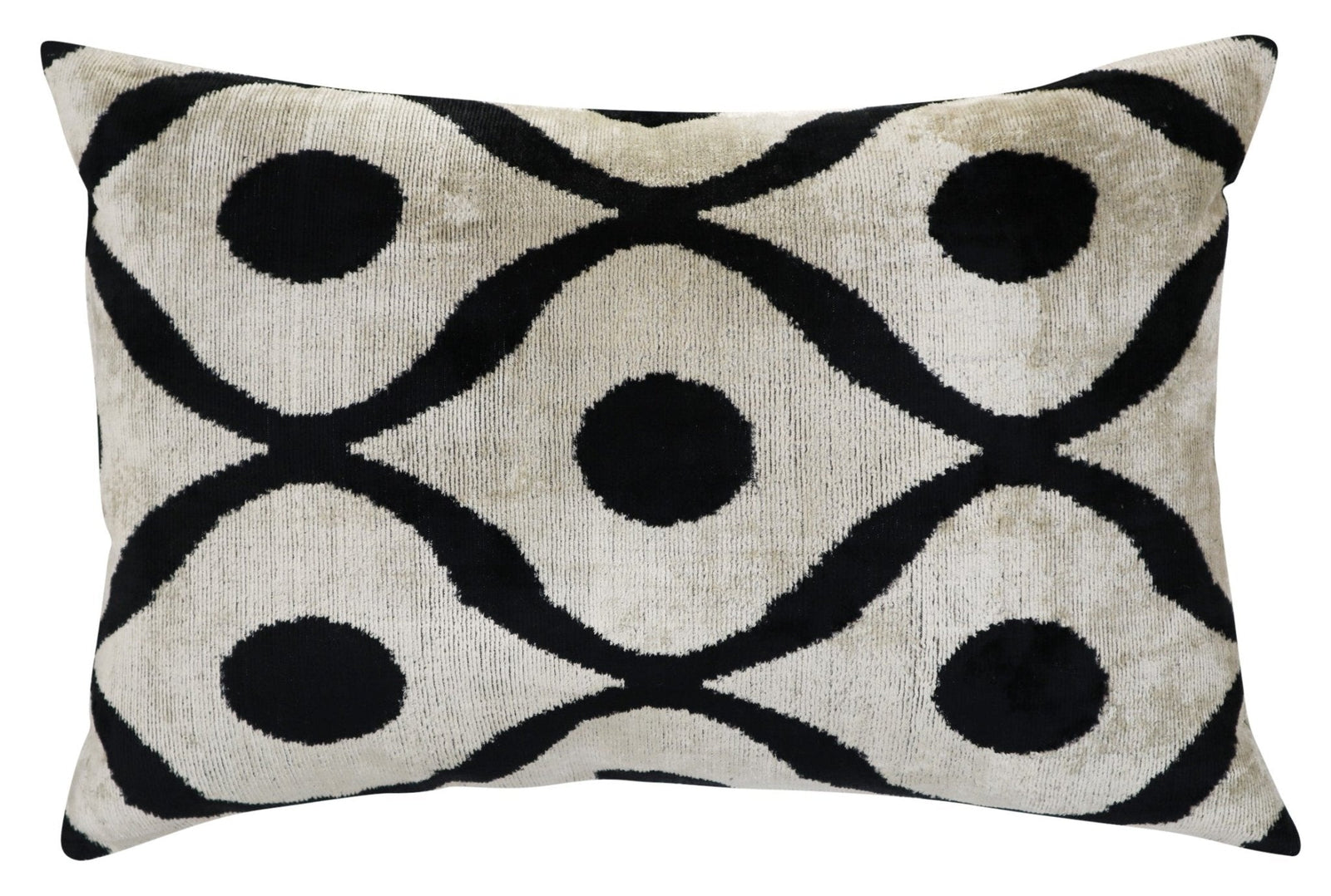 Canvello Luxury Decorative Black White Throw Pillow | 16 x 24 in (40 x 60 cm)