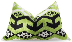 Canvello Luxury Decorative Green Black Throw Pillow | 16 x 24 in (40 x 60 cm)