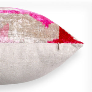 Canvello Luxury Decorative Pink And Gold Pillow | 16 x 16 in (40 x 40 cm)
