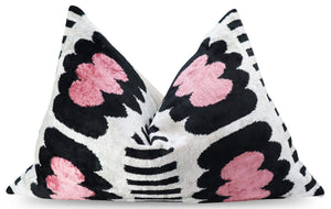 Canvello Luxury Decorative Pink Black White Throw Pillow | 16 x 24 in (40 x 60 cm)