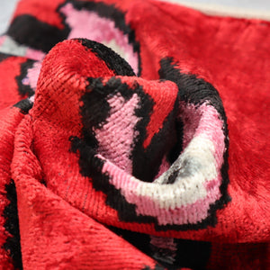 Canvello Luxury Decorative Red Pink Black Throw Pillow | 16 x 24 in (40 x 60 cm)