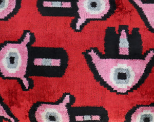 Canvello Luxury Decorative Red Pink Black Throw Pillow | 16 x 24 in (40 x 60 cm)