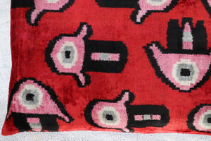 Canvello Luxury Decorative Red Pink Black Throw Pillow | 16 x 24 in (40 x 60 cm)